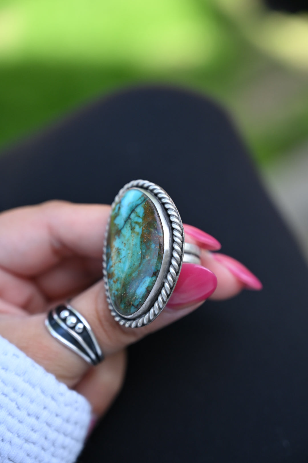 Rising Phoenix Turquoise Ring Size: 9.75