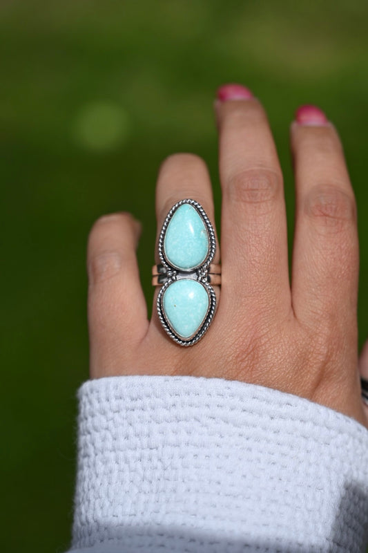 Natural Fox Turquoise Ring Size: 8