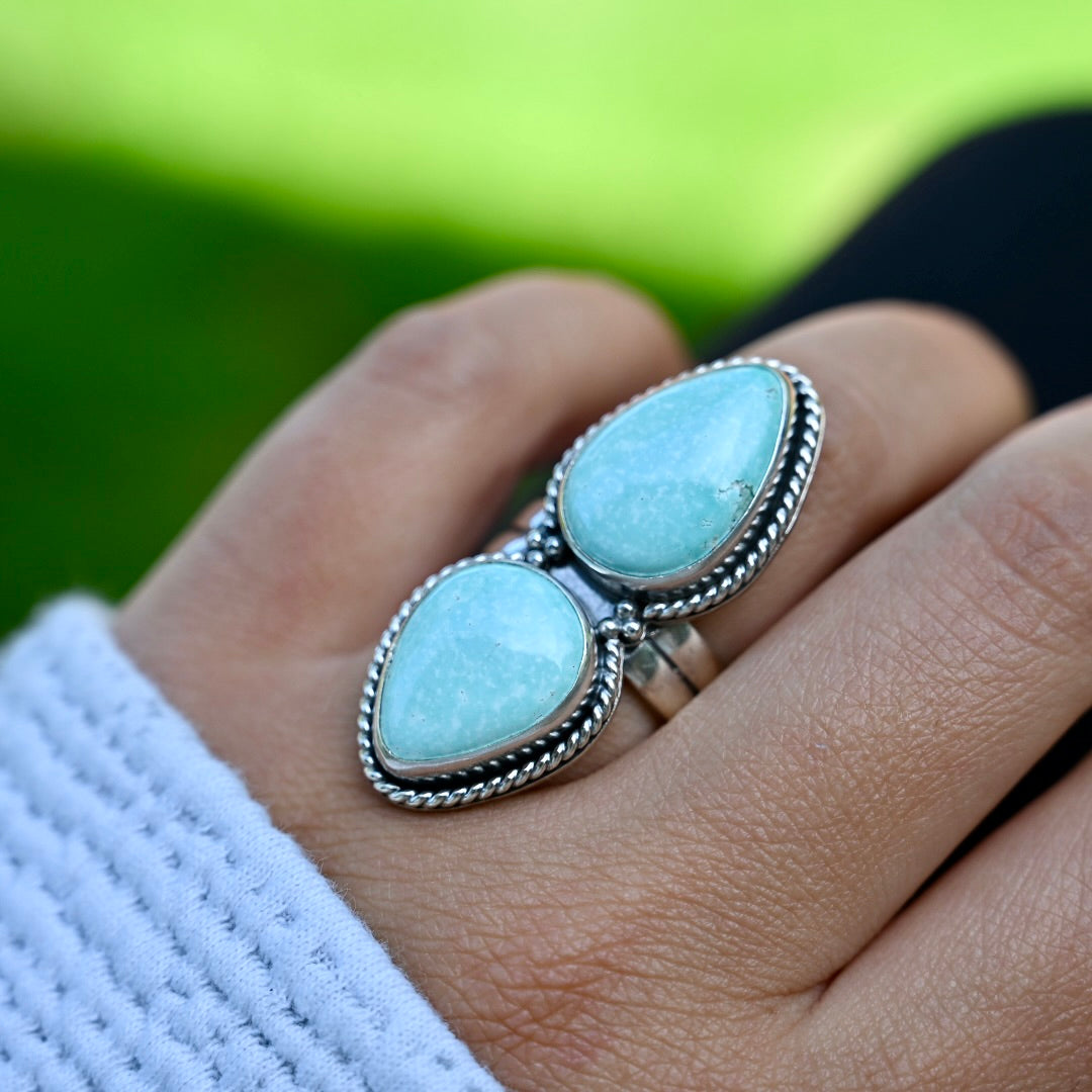 Natural Fox Turquoise Ring Size: 8