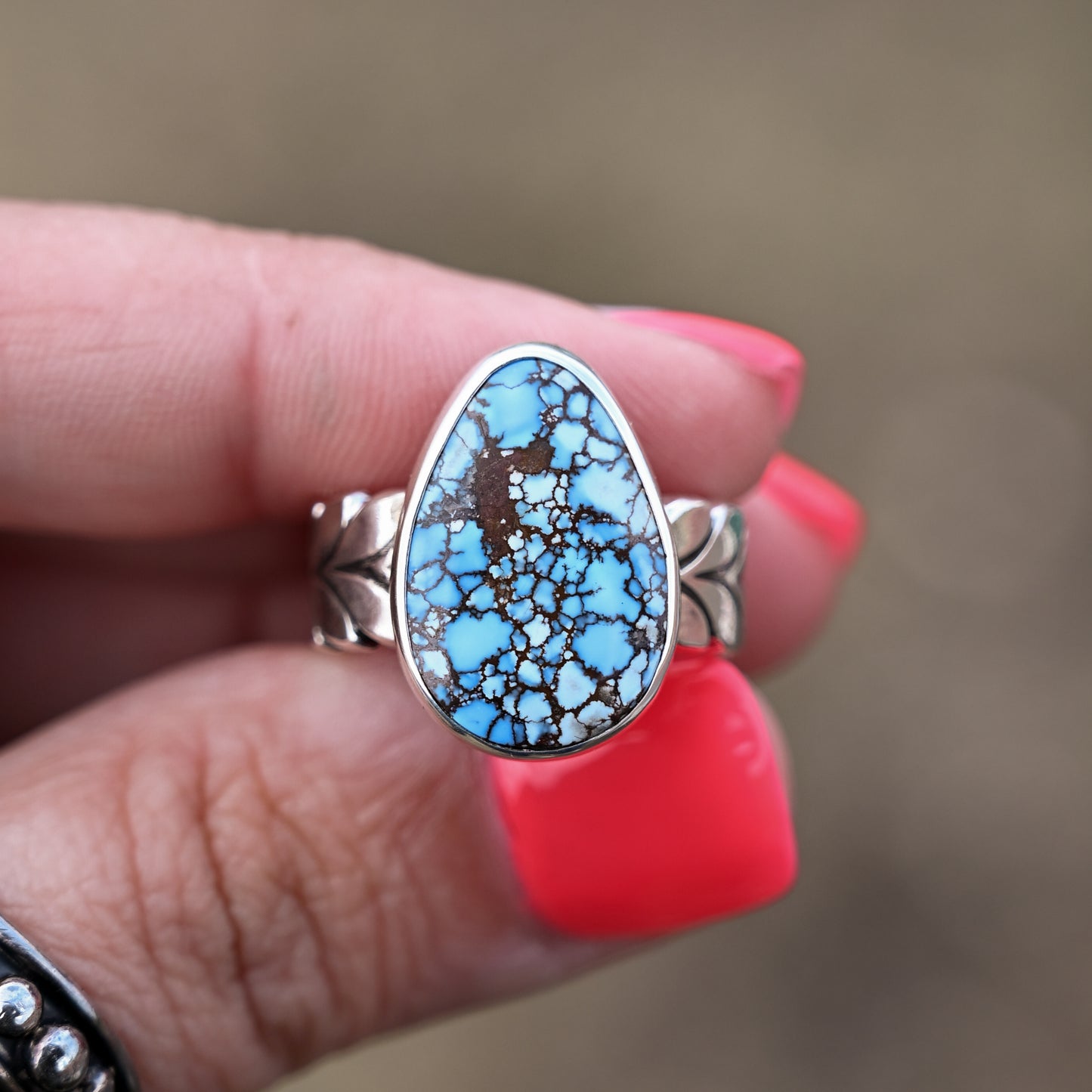 Golden Hills Turquoise Vine Ring Sz:8