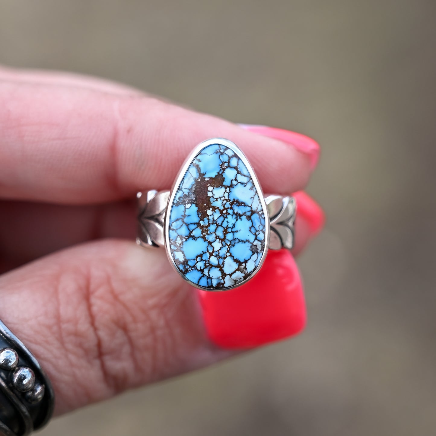 Golden Hills Turquoise Vine Ring Sz:8