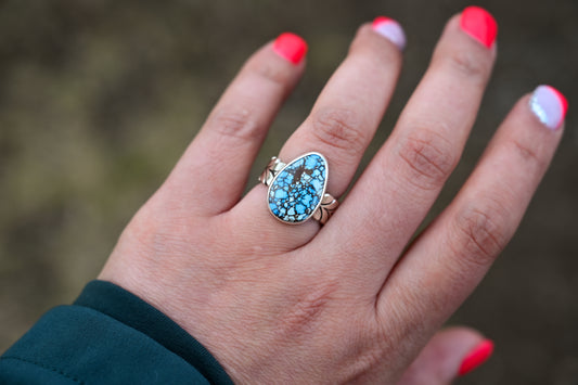 Golden Hills Turquoise Vine Ring Sz:8