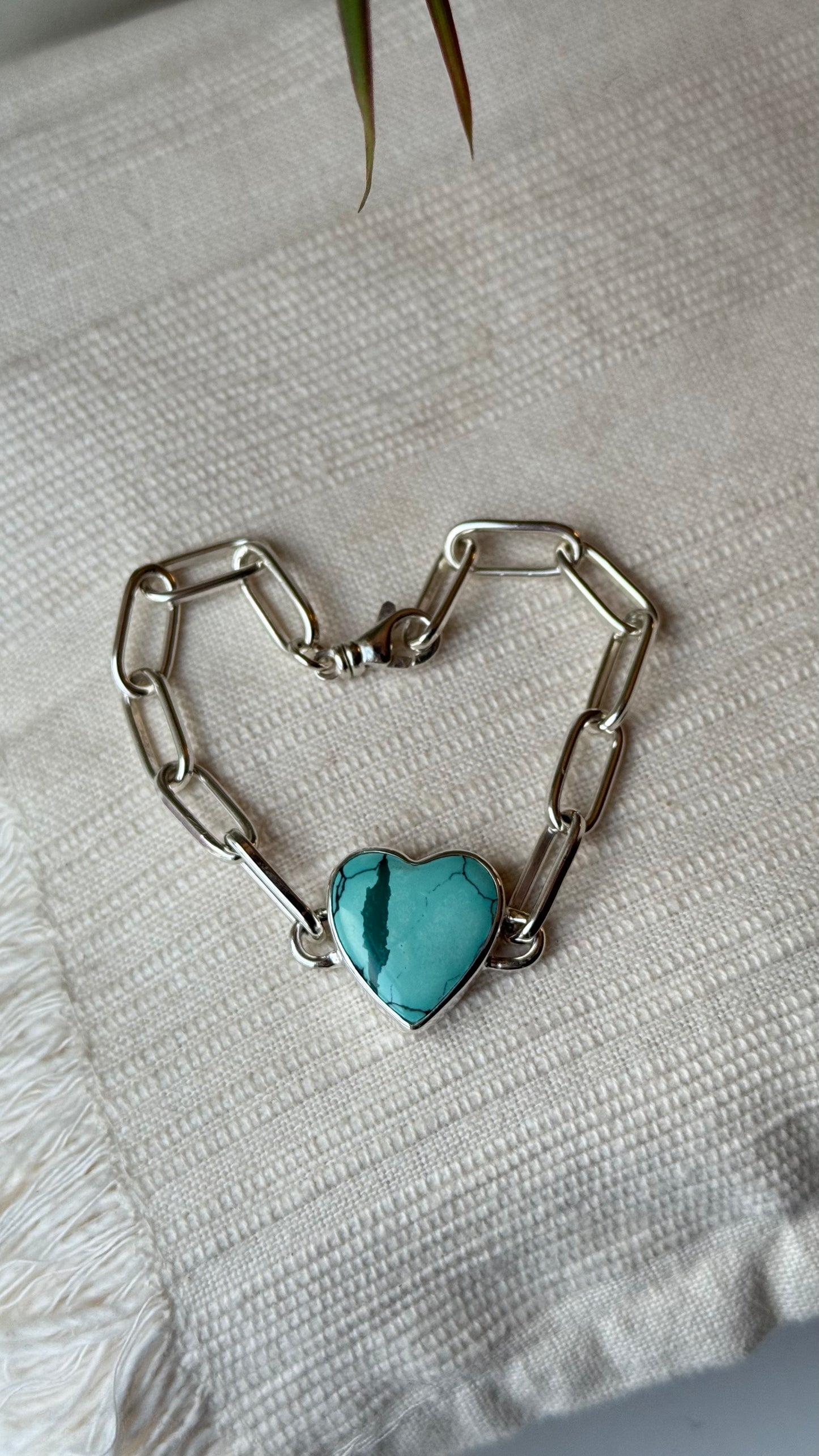 Hubei Turquoise Heart Bracelet (Med-Large)