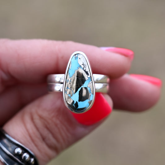Persian Blue Turquoise Ring Sz:9.5
