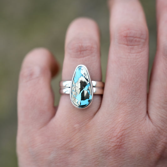 Persian Blue Turquoise Ring Sz:9.5