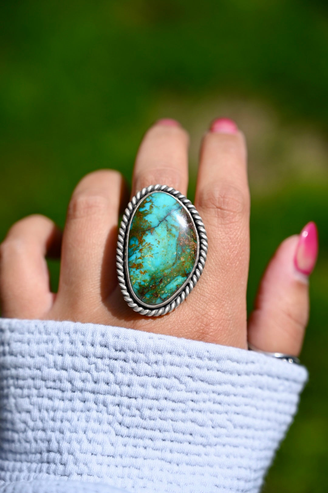 Rising Phoenix Turquoise Ring Size: 9.75