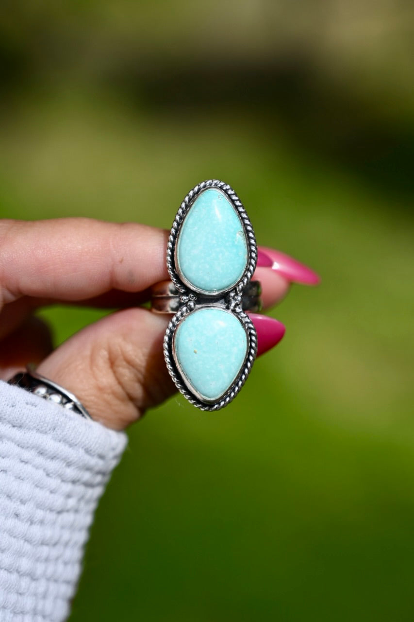 Natural Fox Turquoise Ring Size: 8