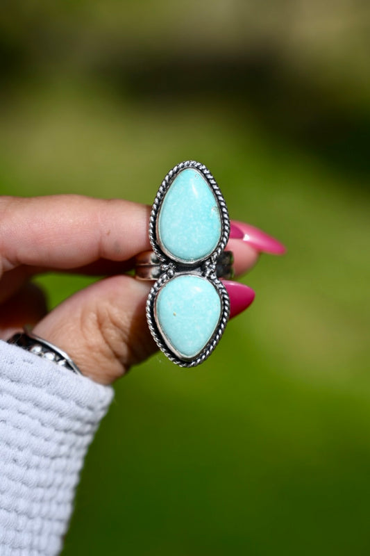 Natural Fox Turquoise Ring Size: 8
