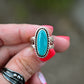 Royston Turquoise Twist Border Ring Size: 6.5