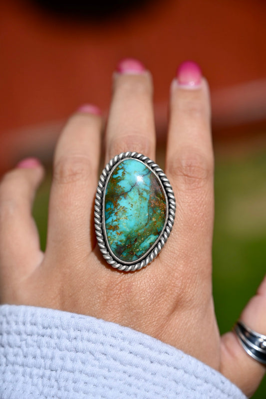 Rising Phoenix Turquoise Ring Size: 9.75