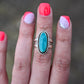 Royston Turquoise Twist Border Ring Size: 6.5