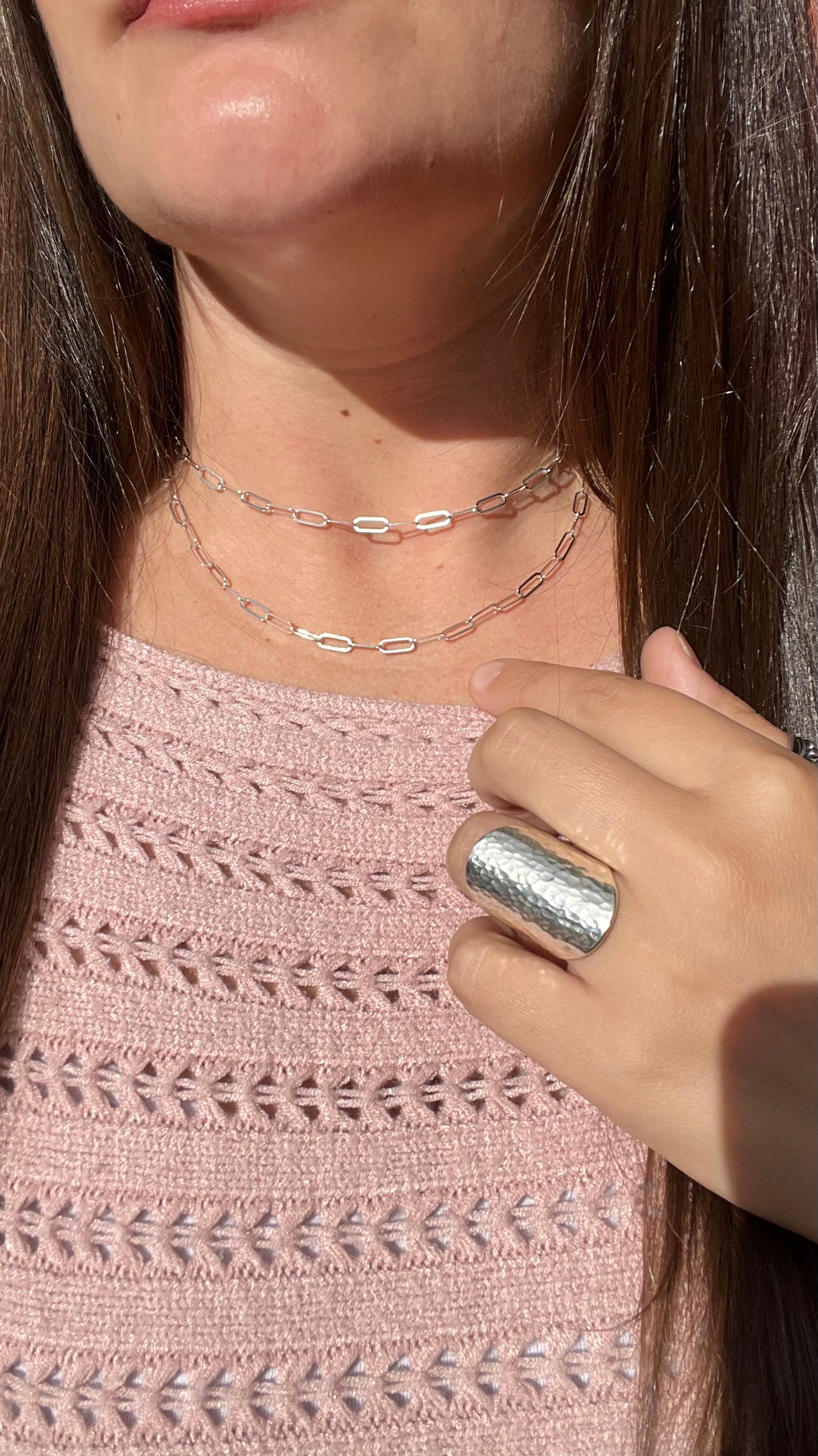 Dainty Paperclip Necklace