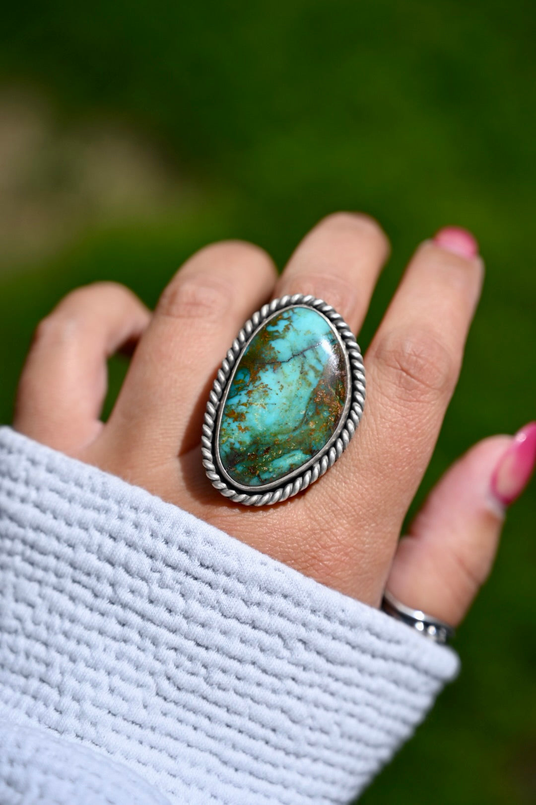 Rising Phoenix Turquoise Ring Size: 9.75