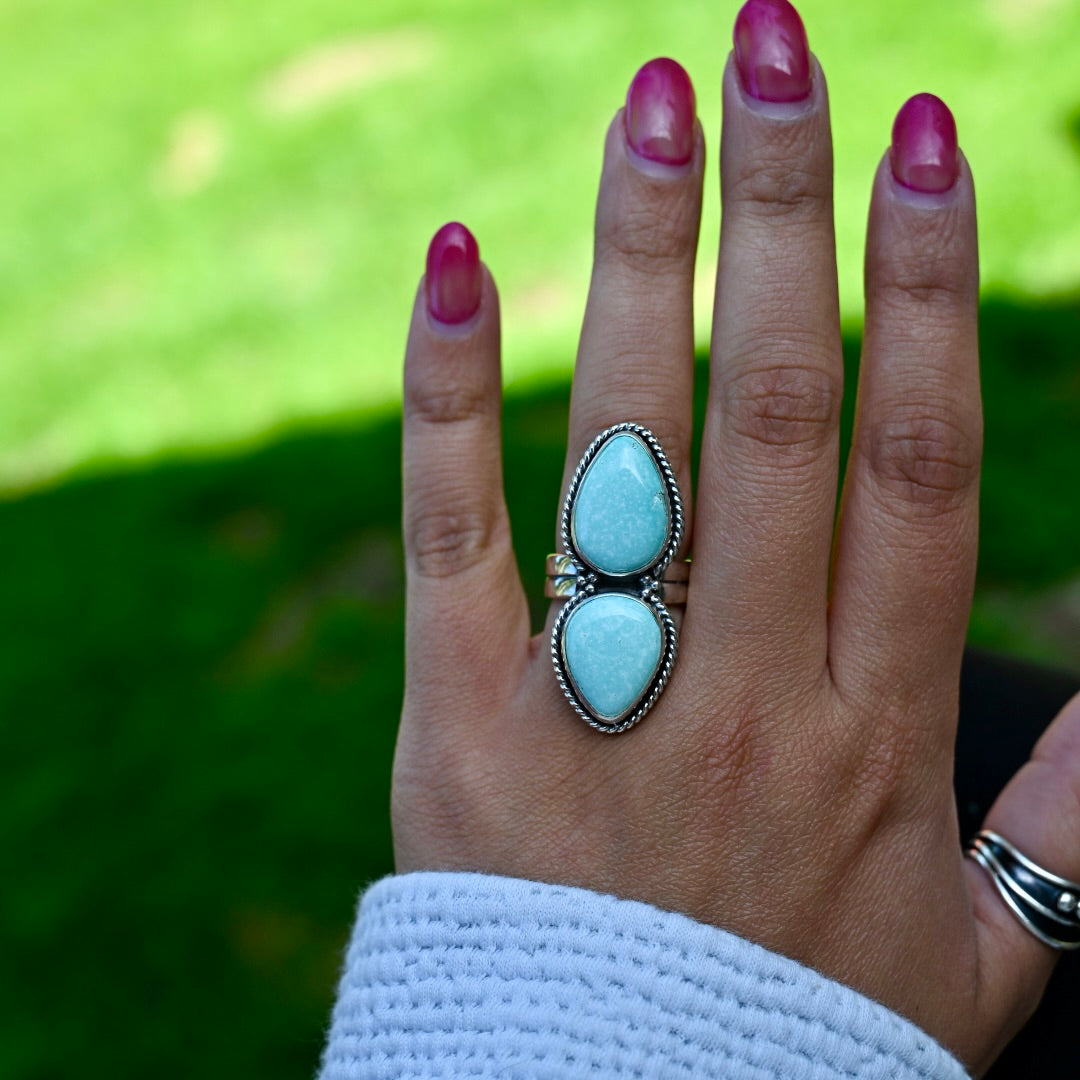 Natural Fox Turquoise Ring Size: 8