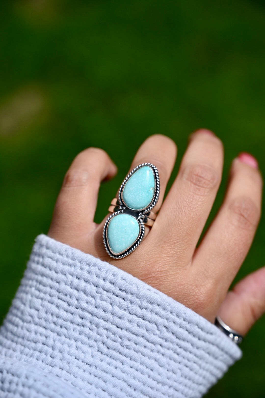 Natural Fox Turquoise Ring Size: 8