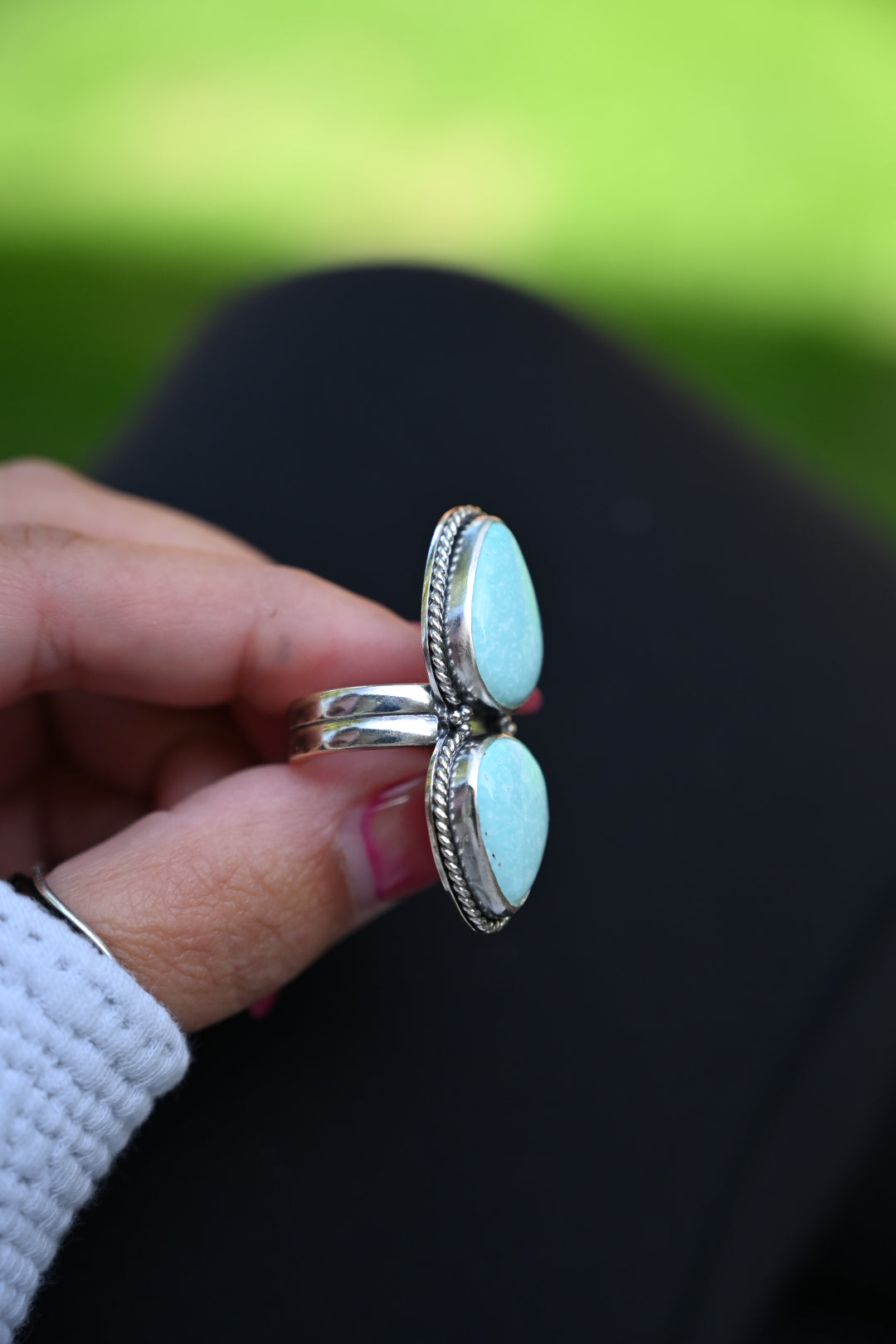 Natural Fox Turquoise Ring Size: 8