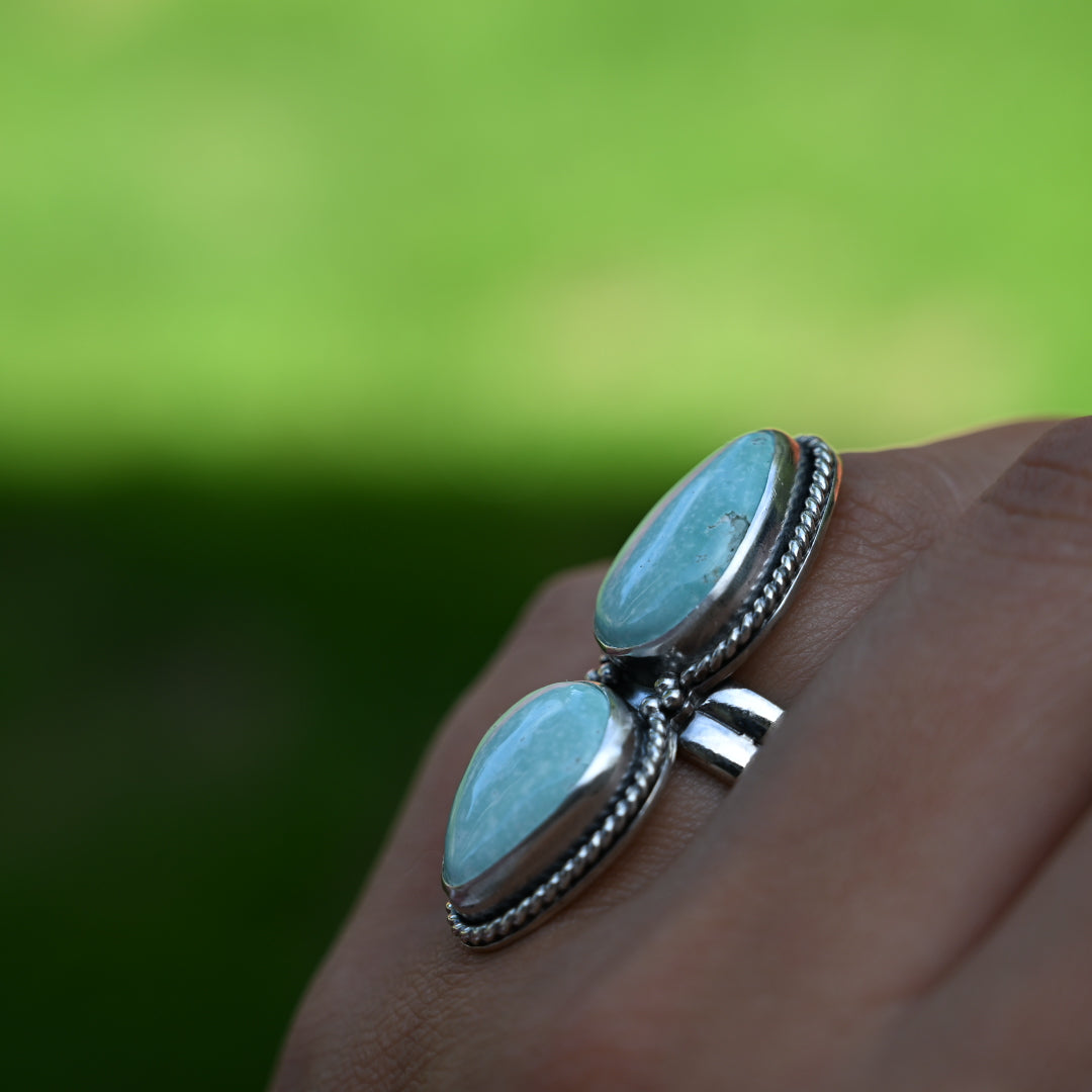 Natural Fox Turquoise Ring Size: 8