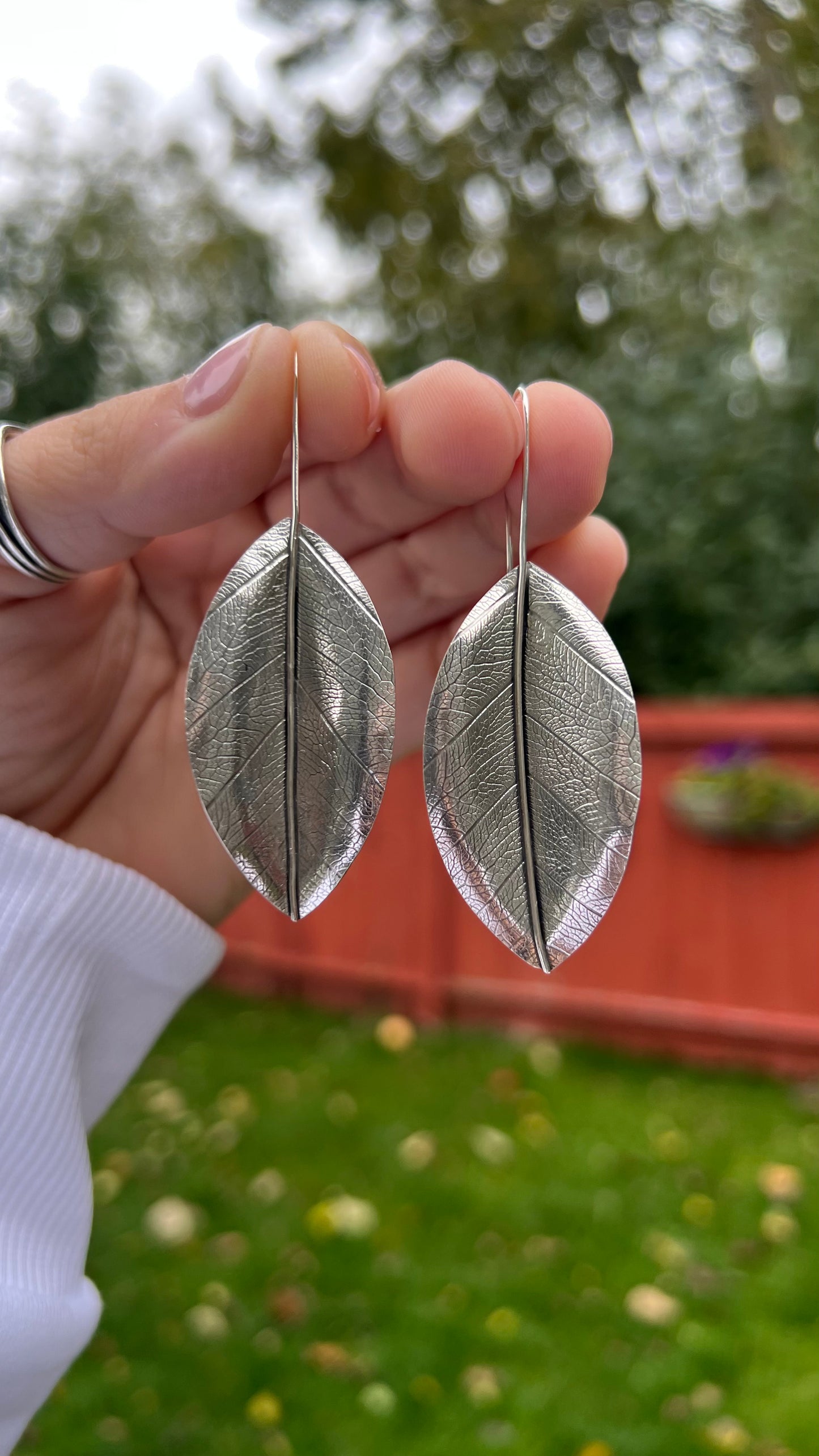 Autumn- Large Leaf Earrings (1)