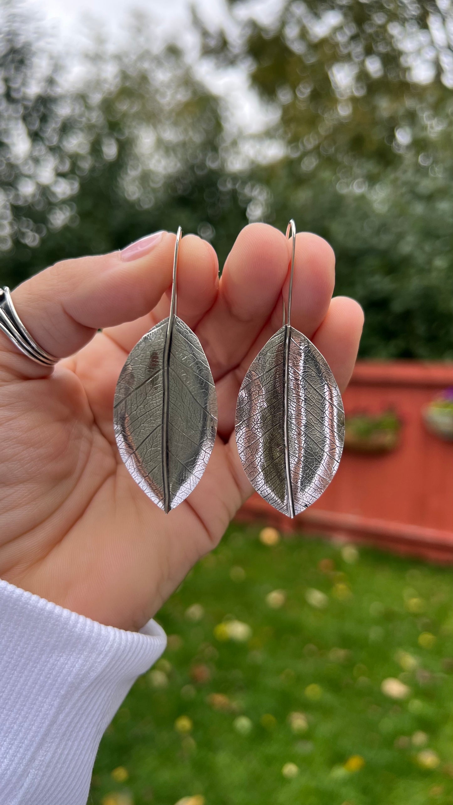 Autumn- Large Leaf Earrings (2)