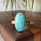 Lone Mountain Turquoise Mezzo Ring Size:7.75