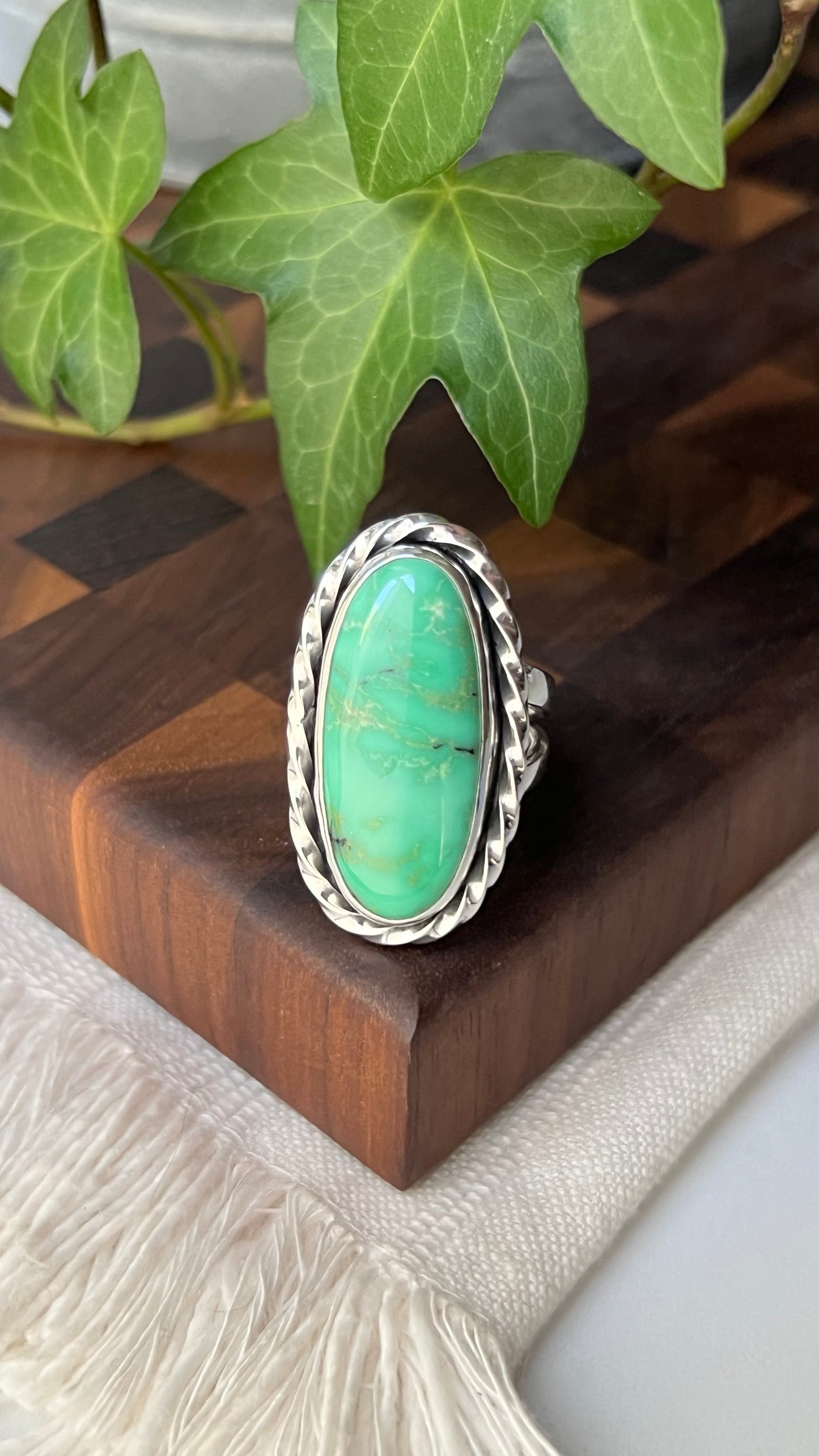 New Lander Variscite Ring Size:8.5