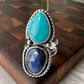 Royston and Blue Labradorite Ring Size:8.5