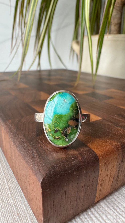 Sonoran Turquoise Mezzo Ring Size:8