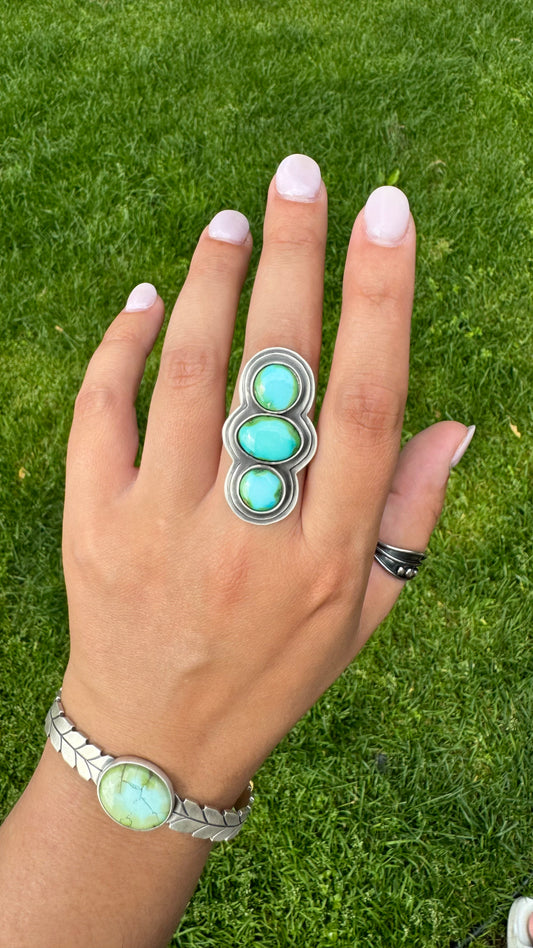 Sonoran Rose Turquoise Ring "Made to Size"