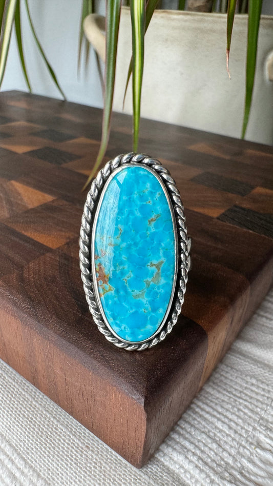 Turquoise Mountain Ring Size:7.5