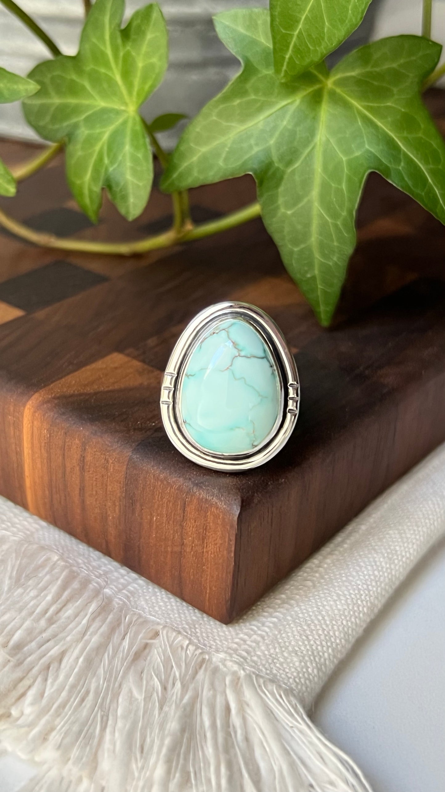 Lone Mountain Turquoise Ring (sz 6.5)