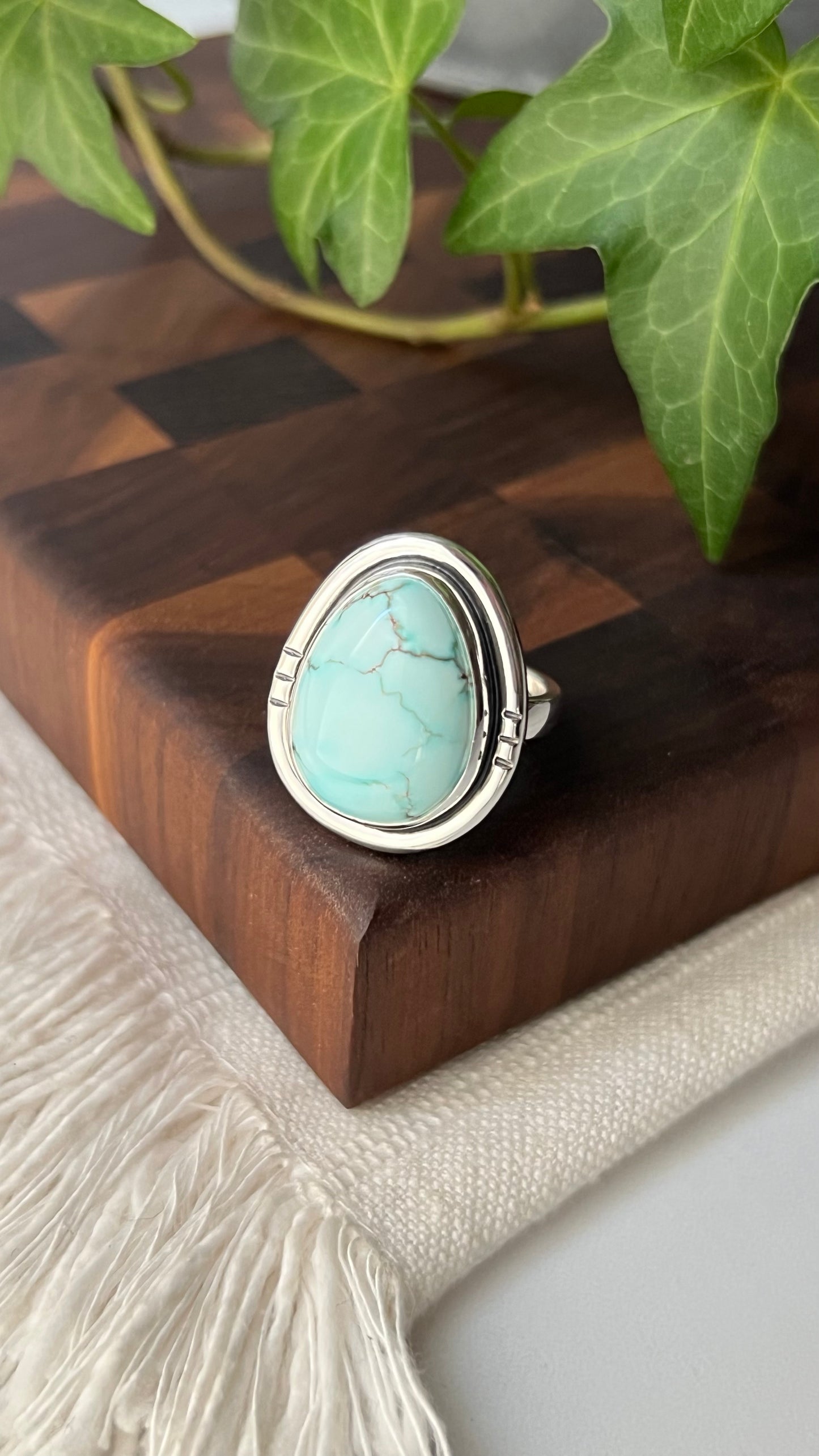 Lone Mountain Turquoise Ring (sz 6.5)