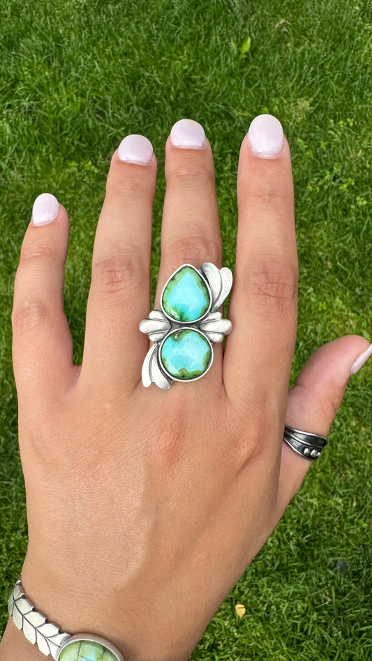 Sonoran Rose Turquoise Ring "Made to Size"