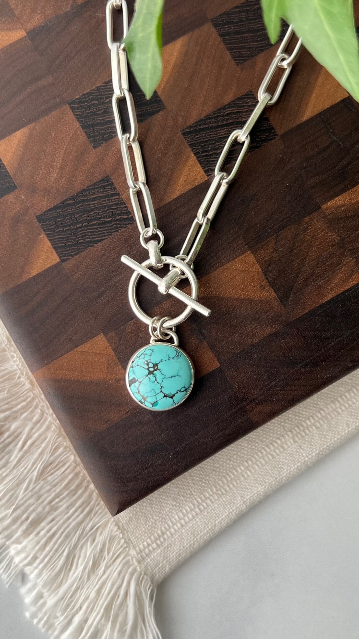 Cloud Mountain Turquoise Lariat Necklace