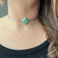 Broken Arrow Variscite Choker Necklace