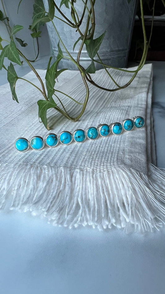 Kingman Turquoise "Mini" Studs (8mm)