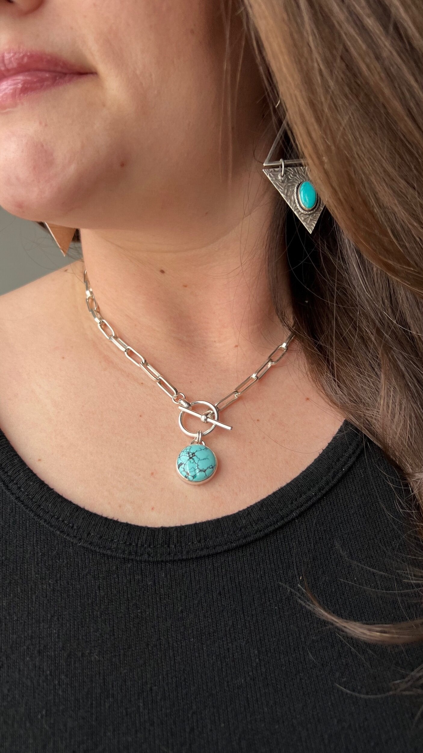 Cloud Mountain Turquoise Lariat Necklace