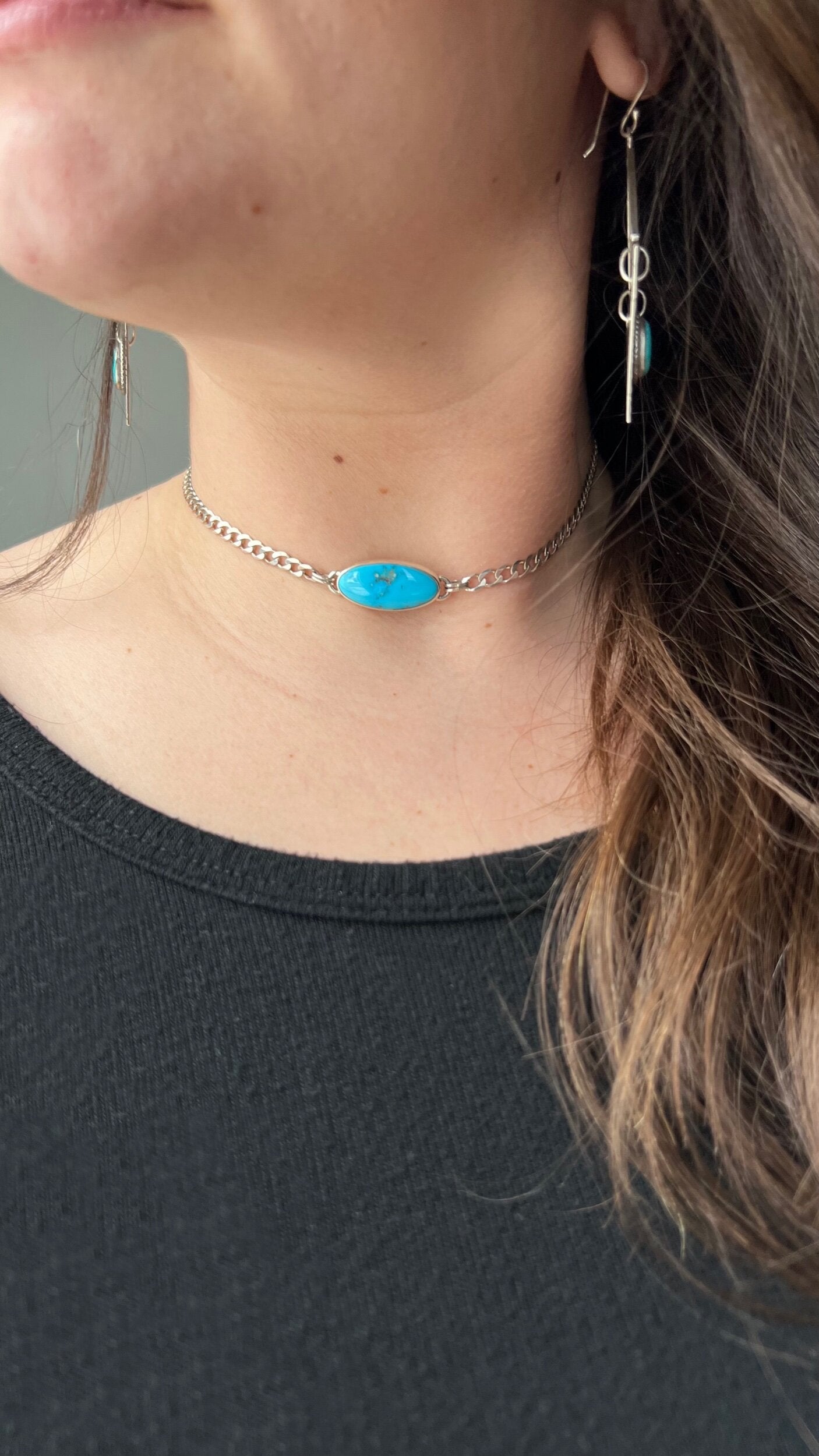 Sleeping Beauty Turquoise Choker Necklace