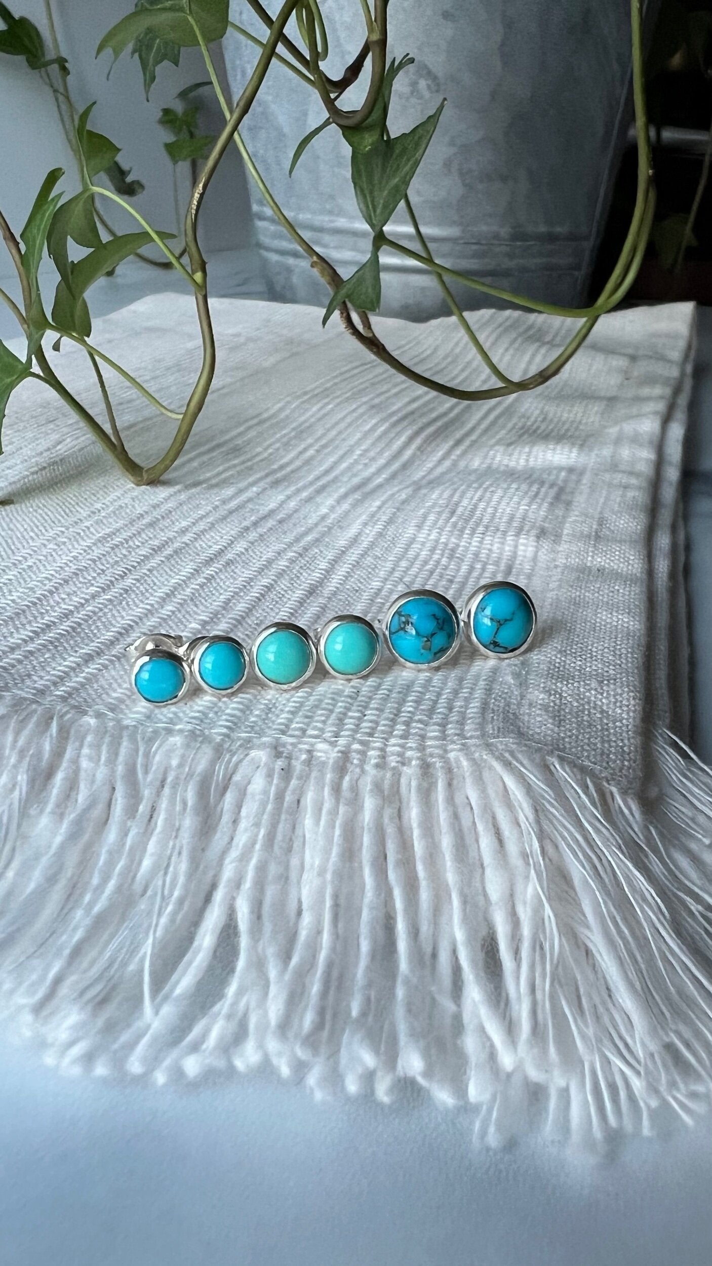 Kingman Turquoise "Mini" Studs (5mm)