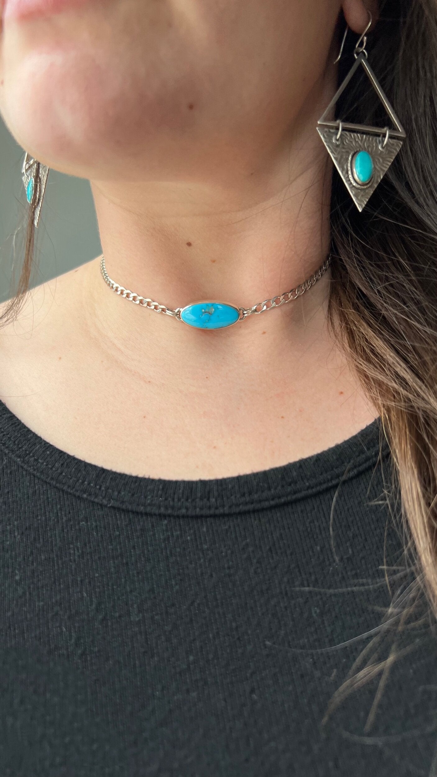 Sleeping Beauty Turquoise Choker Necklace