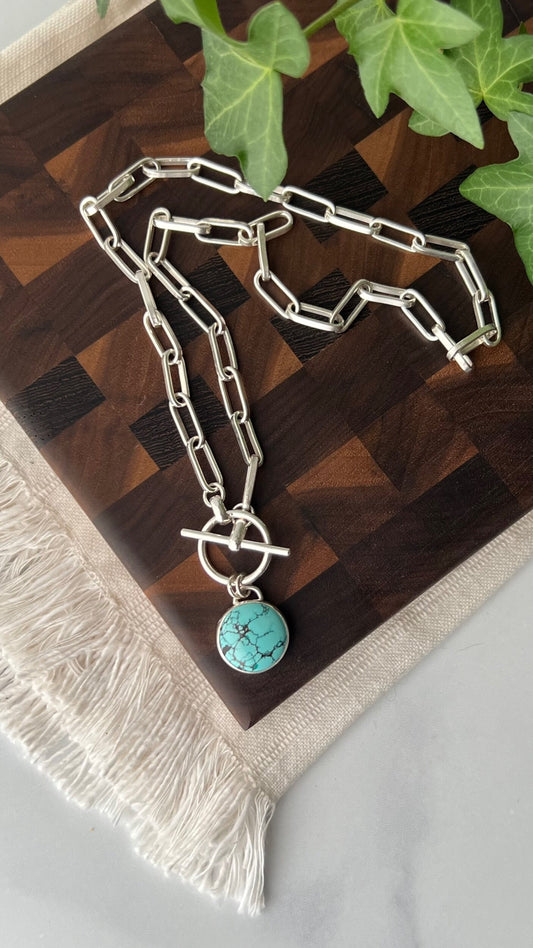 Cloud Mountain Turquoise Lariat Necklace