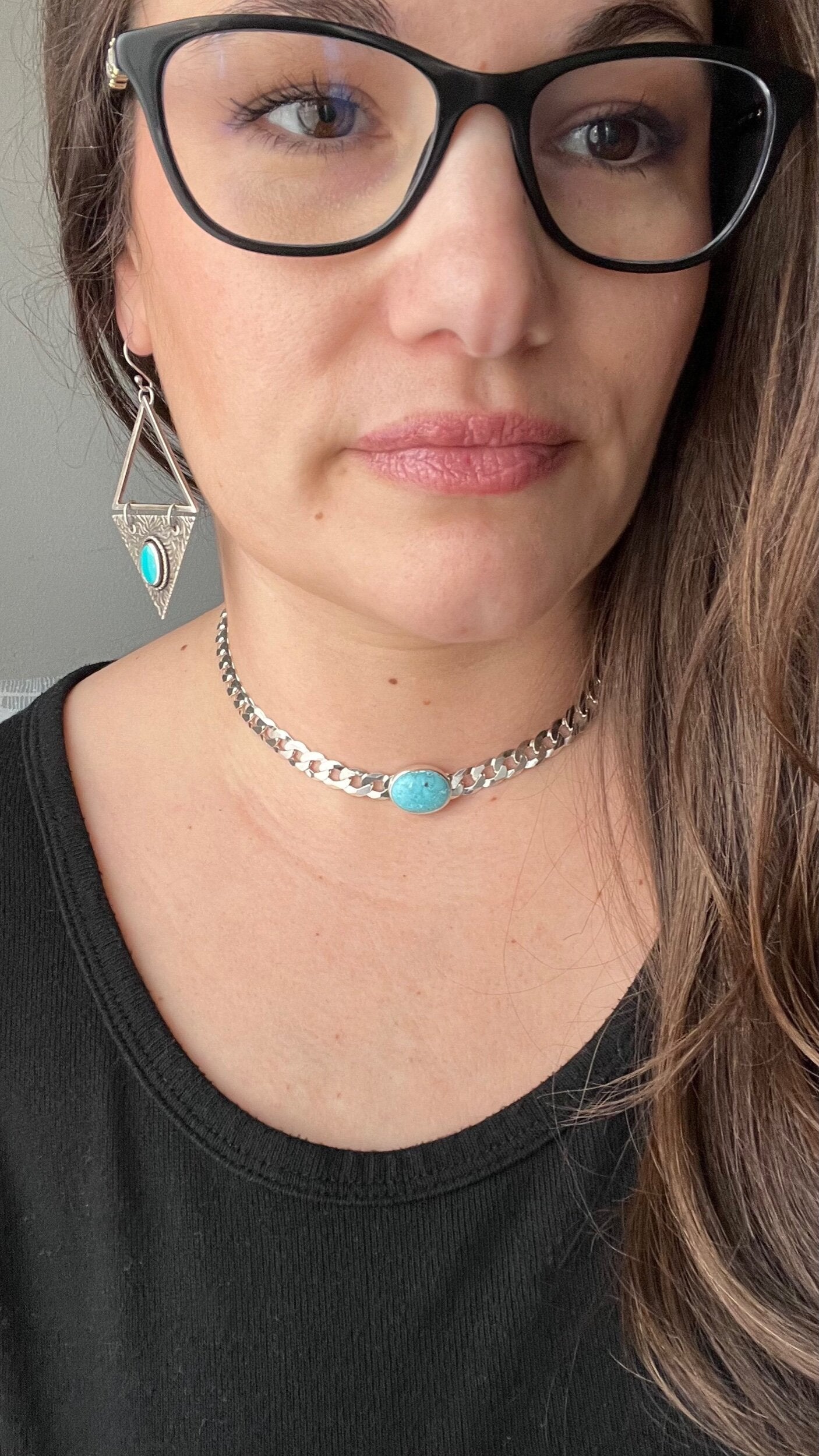 Castle Dome Turquoise Choker Necklace