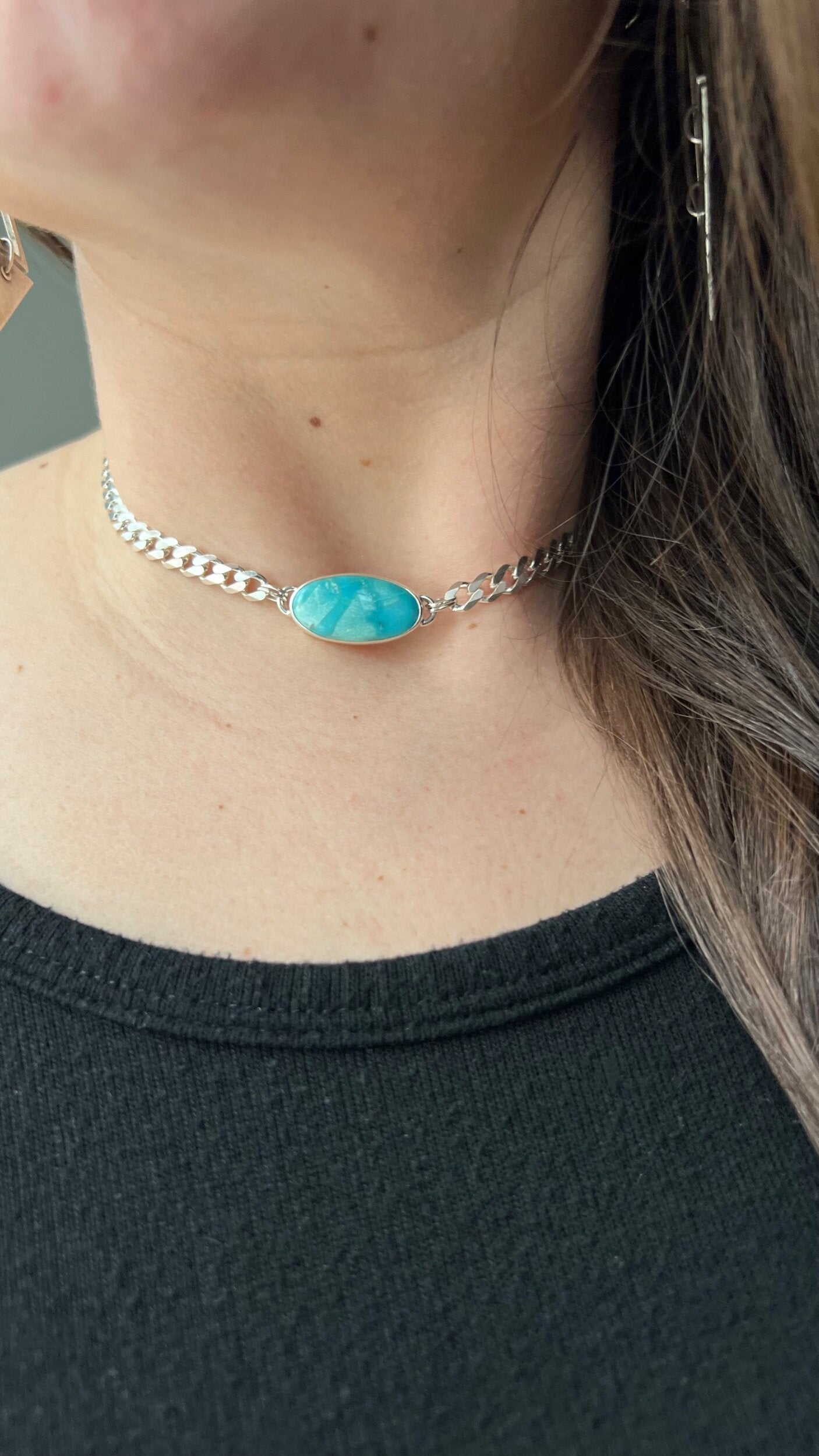 Blue Moon Turquoise Choker Necklace