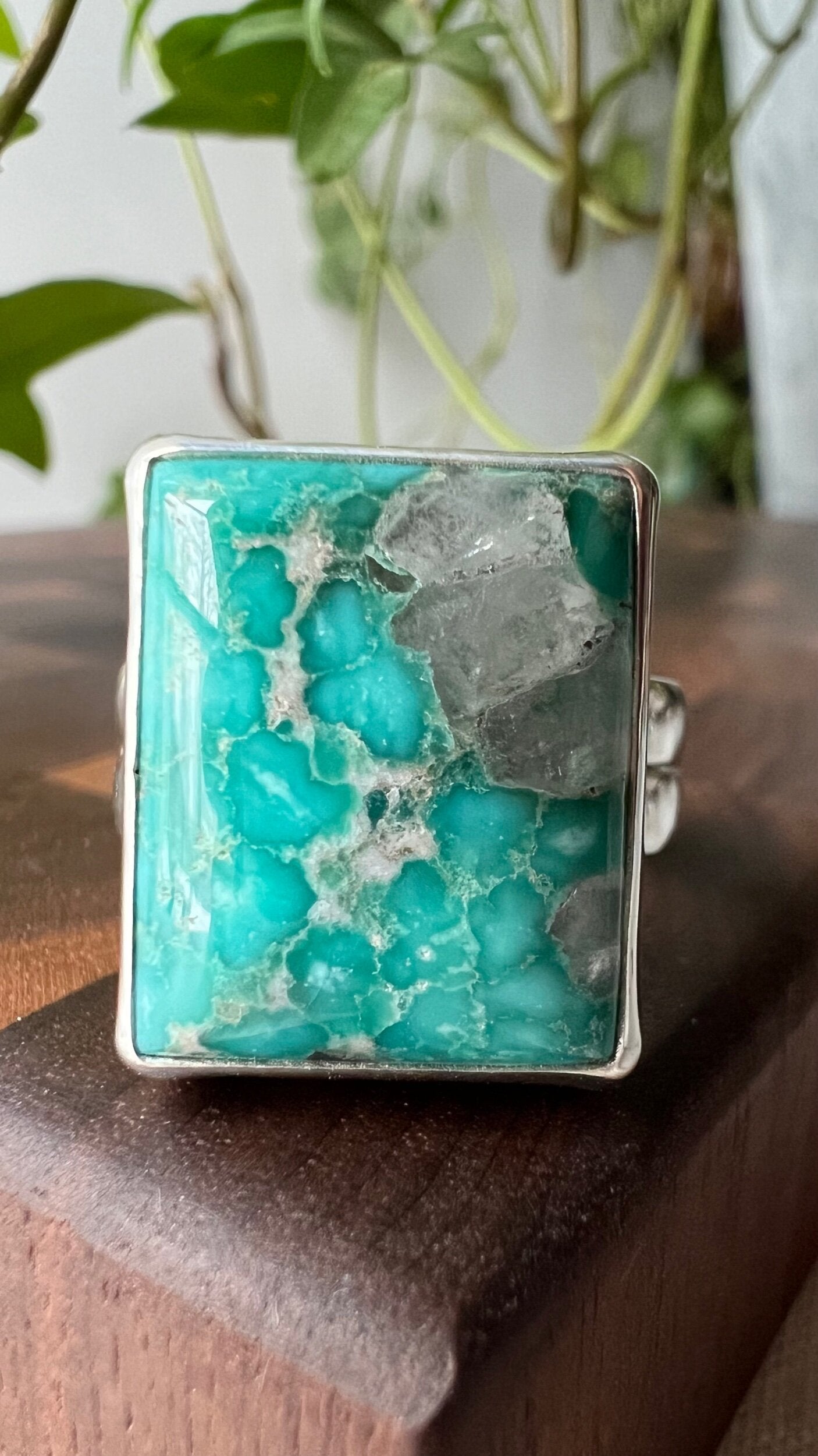 White Water Turquoise Ring (Sz 8.5-8.75)