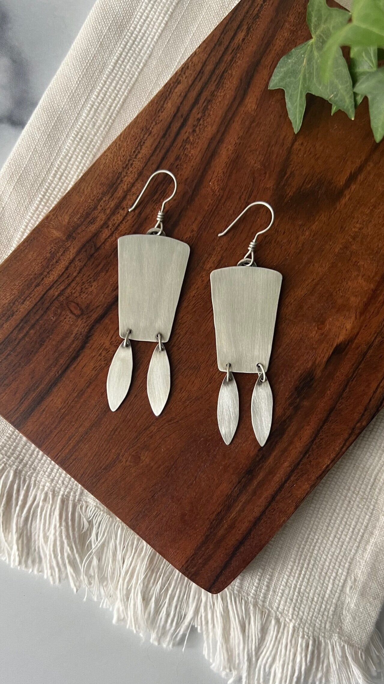 *Savannah* Fine Silver Double Dangle Earring