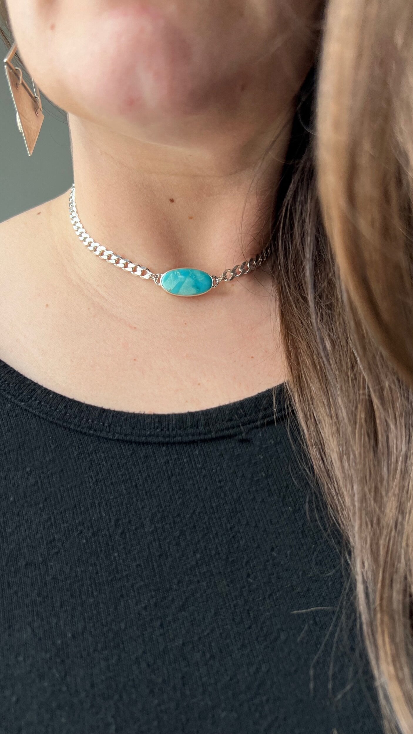 Blue Moon Turquoise Choker Necklace