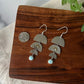 *Liza* Lavender Turquoise with 14K Gold Moon Earrings