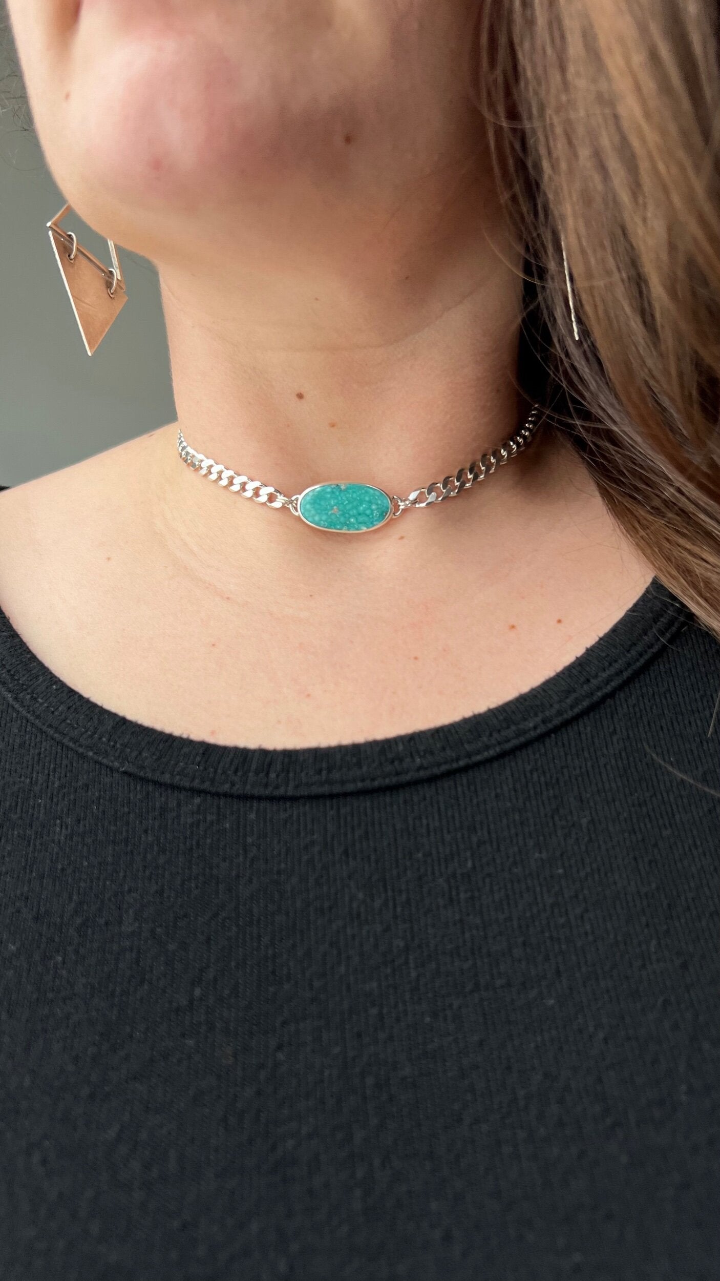 White Water Turquoise Choker Necklace