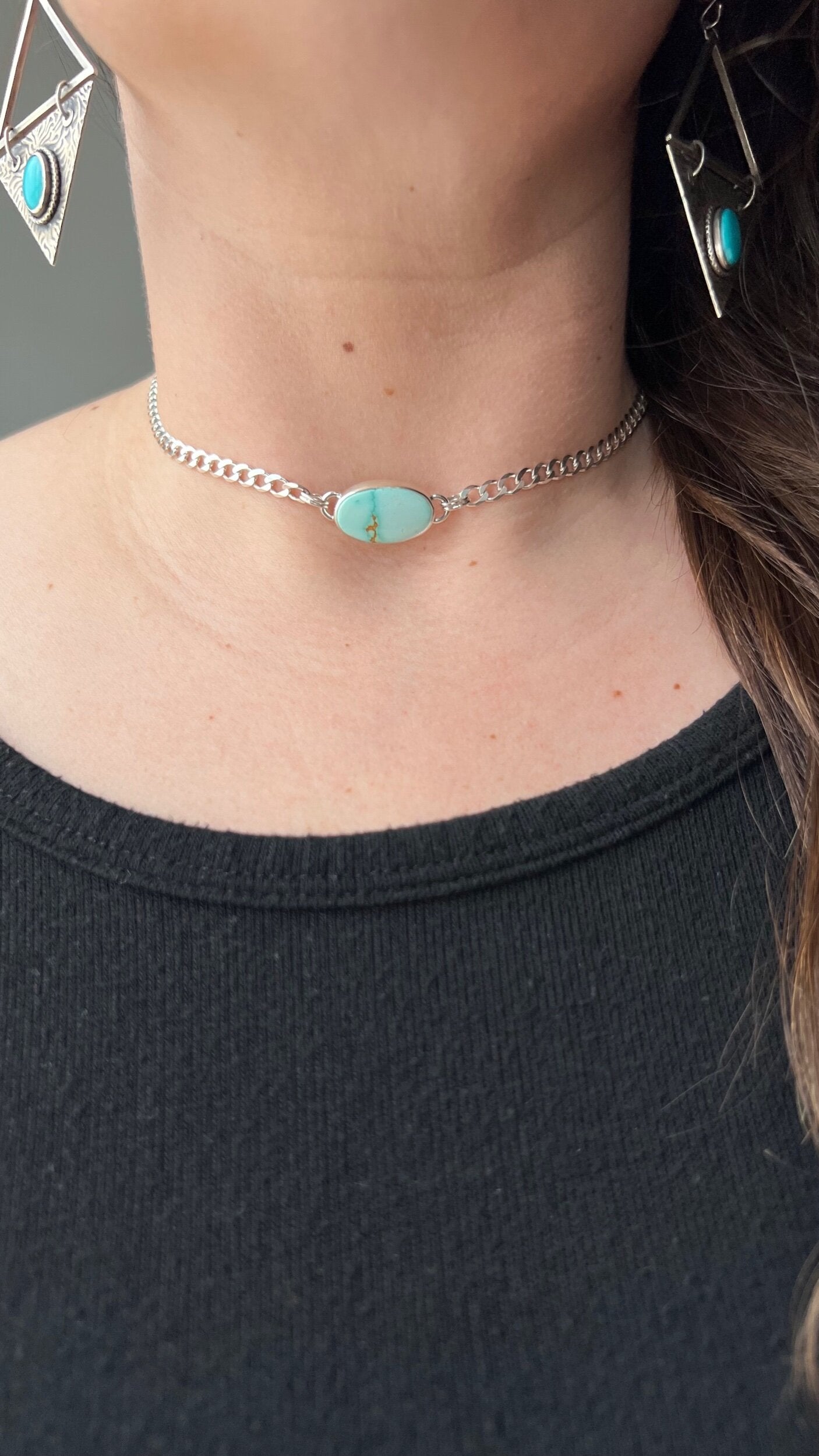 #8 Turquoise Choker Necklace