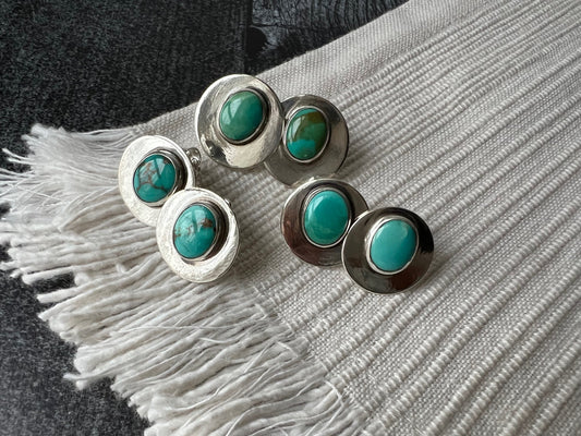 Carico Lake Turquoise Coin Studs