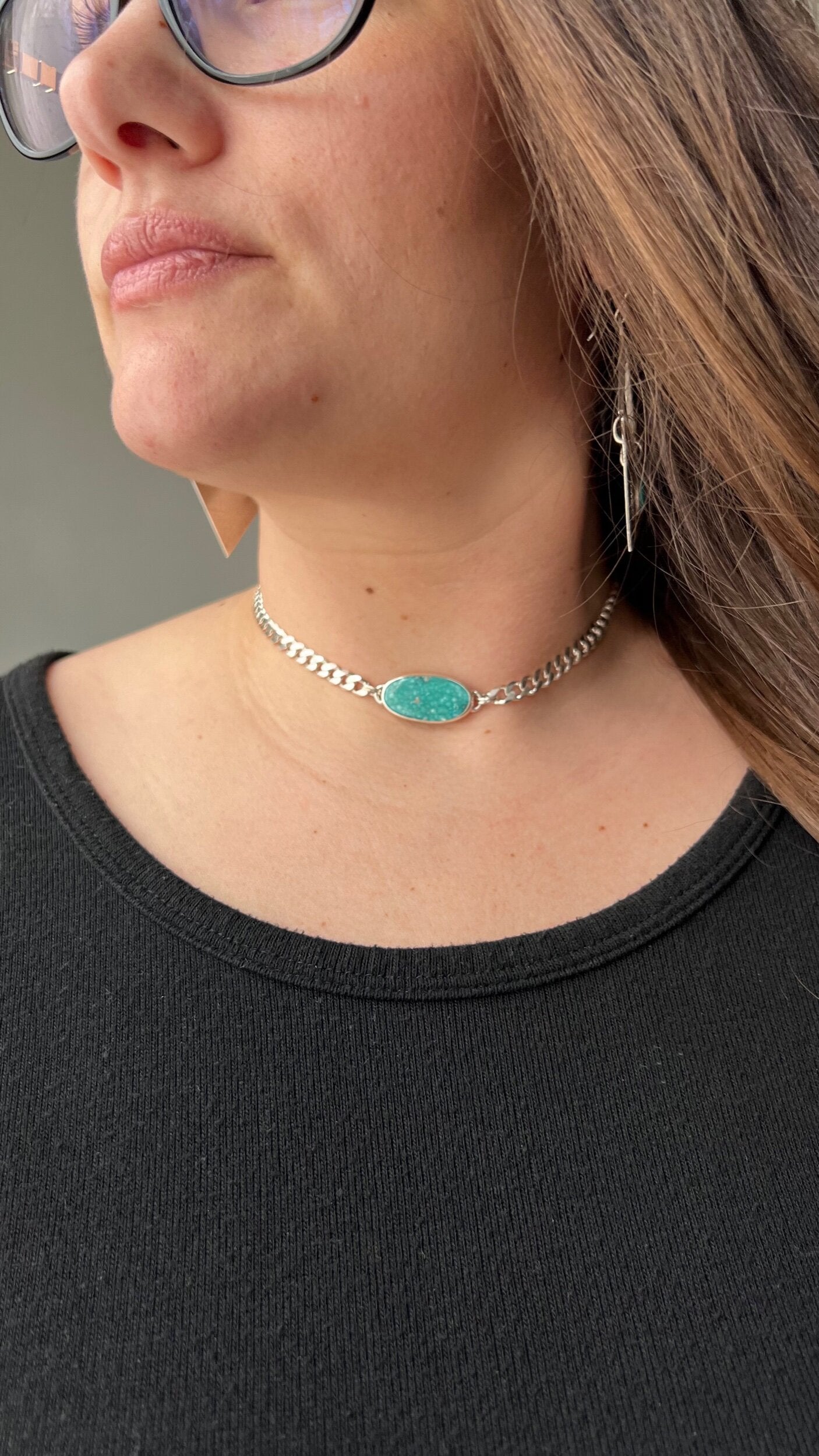 White Water Turquoise Choker Necklace